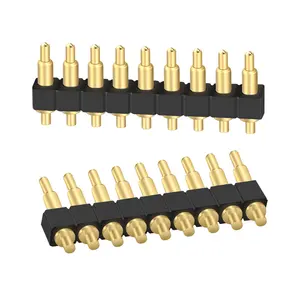 Shenzhen LIKE High Current Ip65 Rated 9 Pins Rf Spring Loaded Brass Gold Plated Pogo Pin Connector