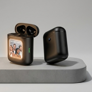 Auricolari Wireless TWS 2 in <span class=keywords><strong>1</strong></span>, Accessorio per Smartphone con Schermo Touch, 4G, Personalizzabili, AI a Bassa Latenza - Product Image 1