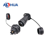 UL/CE/RoHS/ISO Cert 3Pin Connecteur de câble d'alimentation M20 Fil à panneau Prise mâle femelle IP68 Nylon étanche Prise 20A Adaptateur secteur