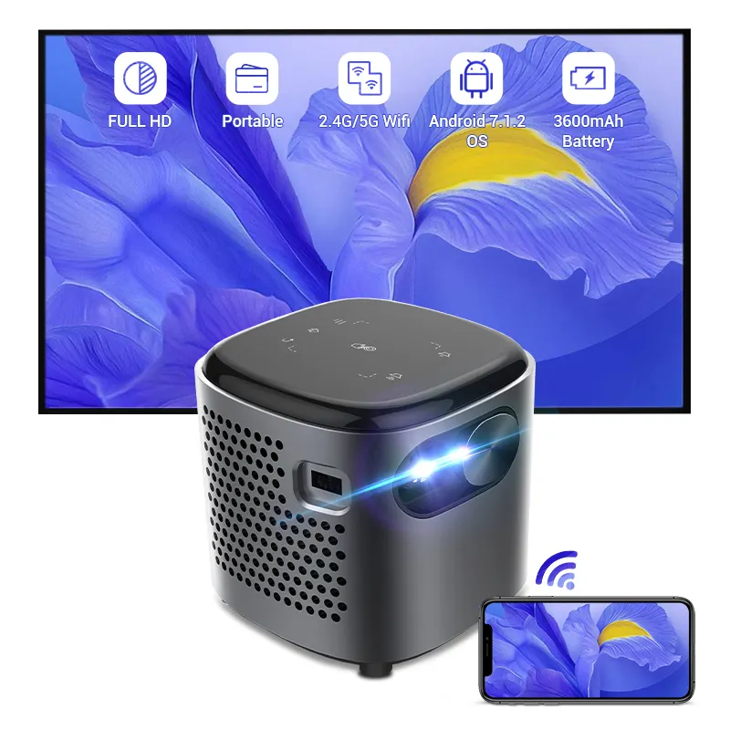 Hotack D048 Pico mini DLP mobile video portable projector android outdoor home theater short throw projectors