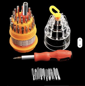 Juego de Destornilladores Multifuncional 31 en 1 para Reparación de Teléfonos Móviles y Computadoras, Punta Magnética, Mango de Plástico Antideslizante, Industrial, DIY, OEM, SK - Product Image 1