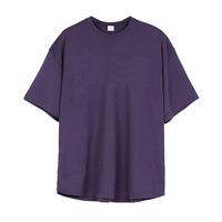 Summer European American Fitness Sportswear T-shirt pour hommes Loose Short-Sleeved Casual Dropped Shoulder Breathable Mesh for