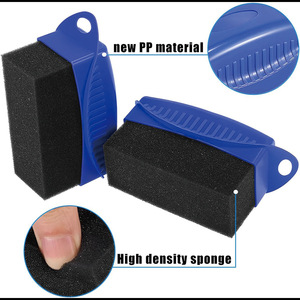 <b>Car</b> Wash Wheel Brush Plastic Handle Sponge Wax Applicator Detailing Accessory for Tire Polishing Auto Exterior Care - Product Image 5