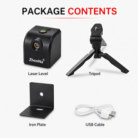 Niveau laser à faisceau rouge ZhonNa, rechargeable par USB, outils de mesure portables, support magnétique, visée de positionnement pour l'alignement intérieur et extérieur