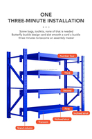 Étagères métalliques robustes à 4 niveaux, sans boulons, réglables, pour entrepôt, stockage en acier, stockage en garage