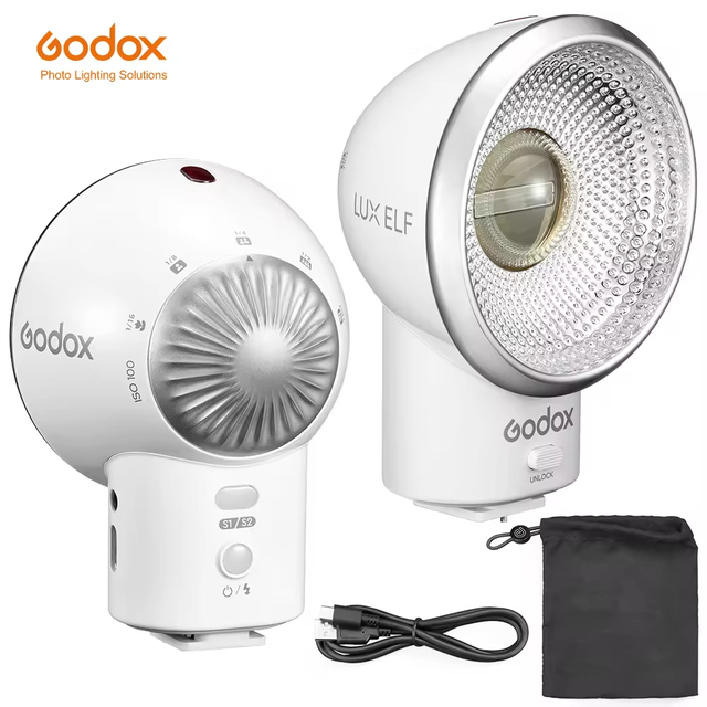 Godox Lux Elf Mini Retro Camera Flash Portable 7.4V 350mAh Lithium Battery Type C Wireless Trigger Compact on Camera Speedlight
