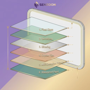 <span class=keywords><strong>Espejo</strong></span> de Baño Inteligente <span class=keywords><strong>con</strong></span> Luces LED, Función Antivaho y Pantalla Táctil - <span class=keywords><strong>Espejo</strong></span> LED para Baño - Product Image 6