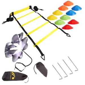 JLT Hot Sale Speed Agility Training Set Kit Cones Ladder Fitness Equipment Exercises Sports Speed Training Agility Ladder