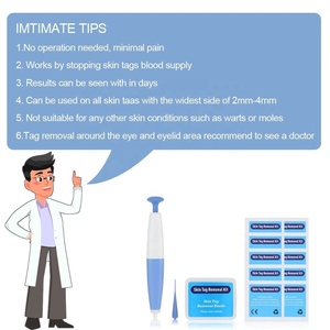 Thẻ Da Giết Nốt Ruồi Mụn Cơm Remover Micro Skin Auto Tag Removal Kit Với Làm Sạch Gạc Người Lớn Mole Mụn Cơm Chăm Sóc Mặt - Product Image 2