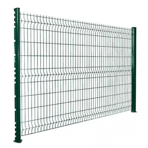 Garden Hot-dip Galvanized Welding Mesh Fence Farm Plastic Coated 3D Bending Fence Triangle 3D Curved Fence