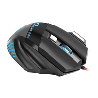 Souris de jeu ergonomique filaire optique USB BAJEAL G5 avec DPI réglable, 7 boutons, éclairage LED coloré respirant, pour droitiers et gauchers, en stock