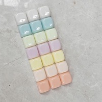 M-OA Profile PC Mirror Macaron Color Keycaps DIY Custom Keyboard Caps Jade Mechanical Keyboard Keycaps