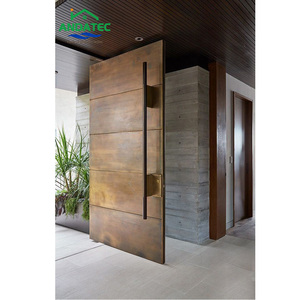2024 Porte d'entrée coulissante en <span class=keywords><strong>acier</strong></span> inoxydable/aluminium/<span class=keywords><strong>bois</strong></span> porte pivotante avant de sécurité extérieure - Product Image 4