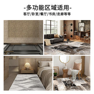 Alfombra de Cachemira Fina Marroquí, Rectangular, Plegable, para Sala de Estar, Mesa de Centro, Dormitorio, Estilo Retro Americano, Geométrica - Product Image 3