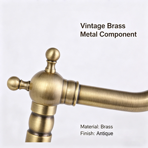 Grifo Mezclador de Lavabo de Baño de Latón Cromado Dorado Antiguo para Montaje en Cubierta, Monomando Moderno de Un Solo Orificio con Cerámica LT-05 - Product Image 1