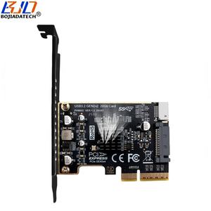 Konektor USB <span class=keywords><strong>3.2</strong></span> Tipe-E GEN2 20Gbps ke Kartu Adaptor Ekspansi PCI-E 4XPCIe X4 Chip ASM3242 Tipe-C Depan untuk Komputer Desktop - Product Image 3
