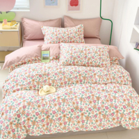 Fournisseur direct d'usine, vente en gros de parures de couette imprimées 100% polyester, 200TC, style moderne de luxe chinois pour lit double, maison