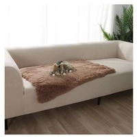 Couverture douce et longue en peluche pour animaux de compagnie, tapis de couchage chaud et moelleux pour chiens et chats, coussin en polaire lavable pour animaux de compagnie, housse de lit pour petits, moyens et grands animaux