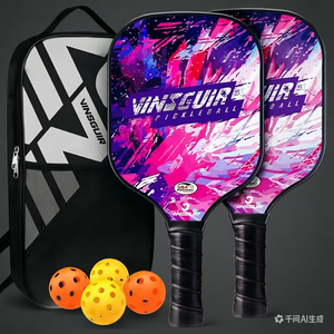 Pala <span class=keywords><strong>de</strong></span> <span class=keywords><strong>Pickleball</strong></span> para Niños <span class=keywords><strong>de</strong></span> Fibra <span class=keywords><strong>de</strong></span> Carbono T700, Ligera, Resistente, para Competencia al Aire Libre, Juego Completo - Product Image 1