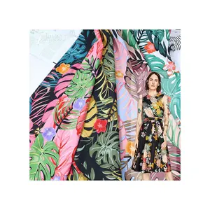 Factory Wholesale Hawaiian Printed Elastic Fabric Free Samples Of Polyester Spandex 4-Way Stretch Fabric