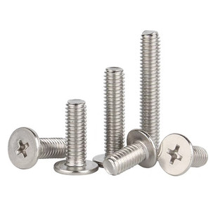 Vis de machine à tête plate ultra-mince en acier zingué M1.2 M1.4 M1.6 M2 M2.5 M3 M3.5 M4 M5 Métriques standard et non standard - Product Image 1