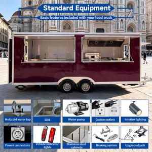 Remolque de Comida Callejera para Exteriores, Carrito de Postres, Smoothies, Café, Cupcakes, Helados y Dulces, de Acero Inoxidable Resistente a la Corrosión - Product Image 4