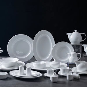 مجموعة أواني طعام بورسلين بيطو-مجموعة أطباق بيضاء بالجملة مجموعة أواني طعام بورسلين - Product Image 1