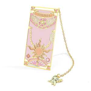 Marcapáginas metálico hueco transfronterizo de anime <span class=keywords><strong>Cardcaptor</strong></span> <span class=keywords><strong>Sakura</strong></span> con colgante metálico para estudiantes y material escolar - Product Image 5