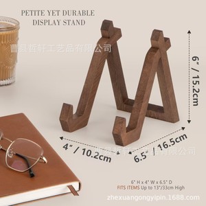 Wooden Recipe <b>Rack</b> Tabletop Base Multi Purpose No Drill Durable Home <b>Kitchen</b> Countertop Display Stand - Product Image 2