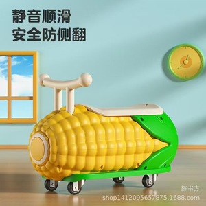 Corn Shape Kids Scooter 1-3 Years Old Silent Wheels With Music Lights Seat Push Toy For Toddlers - Product Image 1