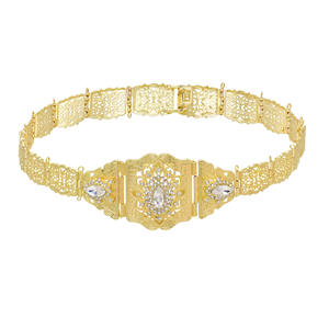 <span class=keywords><strong>Ceinture</strong></span> Marocaine Chic pour Femme Mariage <span class=keywords><strong>Caftan</strong></span>, <span class=keywords><strong>Ceinture</strong></span> en Métal Doré 14 Carats pour Femme, Chaîne Réglable à Faire Soi-Même - Product Image 3