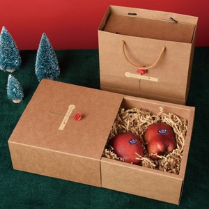 Boîte-cadeau de tiroir en papier kraft imprimé de logo personnalisé pour les femmes ensemble d'écharpe de Noël artisanat sous-vêtements chaussettes boîte-cadeau de Noël vide - Product Image 2