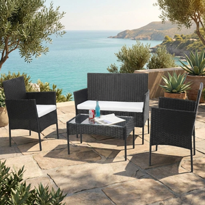Ensemble de meubles d'extérieur en rotin tressé 4 pièces <span class=keywords><strong>pas</strong></span> <span class=keywords><strong>cher</strong></span> en promotion pour patio et jardin – Canapé en rotin d'extérieur - Product Image 2