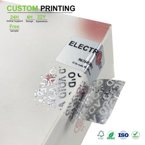 Selo de Garantia Antiviolação Silver Void para Garrafas com Microtexto de Segurança e Verificação por Código QR - Product Image 1