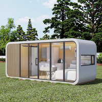 Capsule écologique de luxe de 20 à 40 pieds Serres préfabriquées modernes Pod pour l'extérieur en acier Cabine Apple de luxe
