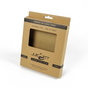 Caja de Embalaje Personalizada Crown Win para Cable de Carga USB con Inserto, Cajas de Cartón Corrugado Pequeñas con Ventanas de PVC - Product Image 4