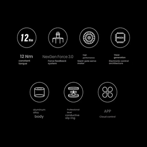 V2 R12 MOZA ฐานล้อจำลอง F1แข่งแบบมืออาชีพสำหรับพีซีที่มีแรงตอบรับ ETS2 Forza ขอบฟ้า5 - Product Image 3