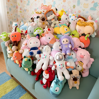 Boneka Hewan Plush Lembut Berbagai Gaya Ukuran 8 Inch untuk Mesin Crane Game Grosir
