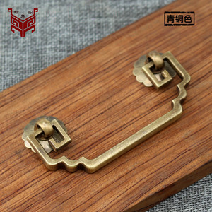 Brass Chinese Style <b>Antique</b> Drawer Handle Bar Shape Durable Furniture Hardware Accessory - Product Image 2