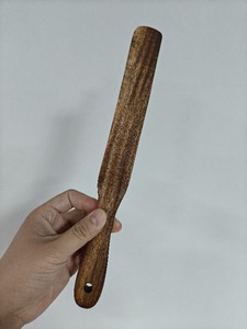 Skinny <strong>Spurtle</strong> for Sourdough Starter Mixing Reaching Bottom of Jar Dough Whisk Natural From High Moist Resistance Teak - Product Image 6