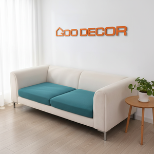 Anti-scratch Durable Soft Touch Plain Pattern Fleece Seat Cushion <b>Cover</b> Stretchable Washable Luxurious Modern Style Anti-dust - Product Image 4