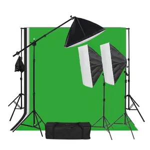 Hot Sale Customizable Photographic Equipment Photo Studio Softbox Light Kit With Backdrops