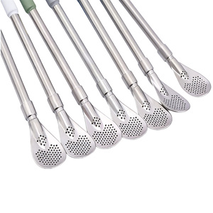 Bombilla de Acero Inoxidable para Mate con Cuchara y Agarre de Silicona Sin BPA, Múltiples Opciones de Color, Suministro al por Mayor - Product Image 3