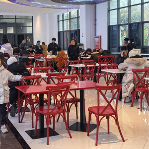 เก้าอี้ร้านอาหารฮุ่ยเฉียนฮวน โครงโลหะ แข็งแรงทนทาน สำหรับห้องรับประทานอาหารและงานเลี้ยง - Product Image 1