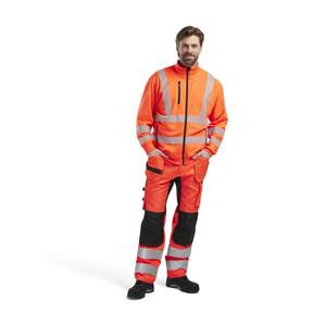 BLAKLADER - 356325385500S Sweat Hi-Vis Full-zip Rouge-EAN 7330509832356 HI-VIS WORKWEAR - Product Image 3