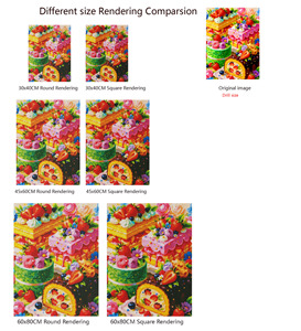 Kit <span class=keywords><strong>de</strong></span> <span class=keywords><strong>pintura</strong></span> <span class=keywords><strong>de</strong></span> diamantes DIY impreso en 5D LS, diseño <span class=keywords><strong>de</strong></span> pastel, pan, postre, hada cuadrada, lienzo con puntos AB - Product Image 2