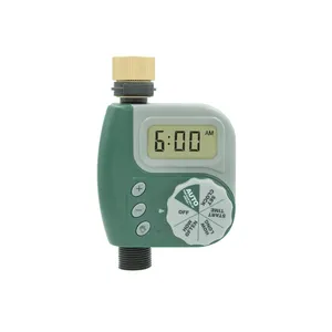 Ningbo AC program garden outdoor water-proof automatic green/grey color plastic digital control water valve with timer