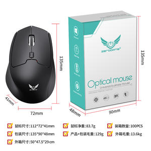 Ratón óptico inalámbrico Zerodate, 6 botones, receptor USB de 2,4G para ordenador portátil, oficina, juegos, negro - Product Image 4