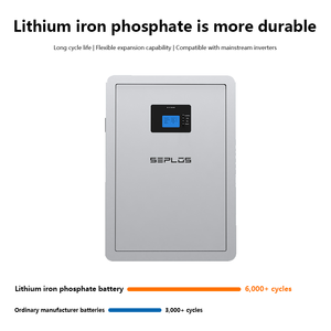 Sistema de Batería de Almacenamiento de Energía Doméstica de 51.2V/48V 200Ah IP65, Montado en Pared, 10.24KWh, Apilable, Energía Solar - Product Image 2