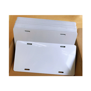 Plaques de licence de voitures en métal blanc, Sublimation en aluminium blanc tendance, modèles de 6 "x 12" x.025" - Product Image 2